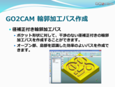 GO2cam　輪郭加工パスの紹介　部品加工用CAD/CAM