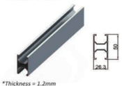 YL-R17-1000, アルミ Solar Rails